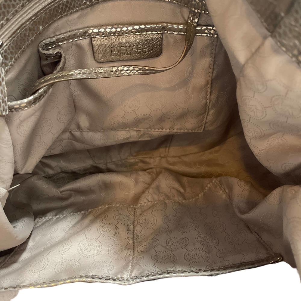 Michael Kors Julian Python Print Large Goold Hobo - image 7